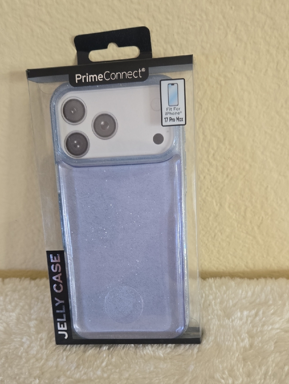 PrimeConnect Lavender Glitter Jelly Case - iPhone 17 Pro Max